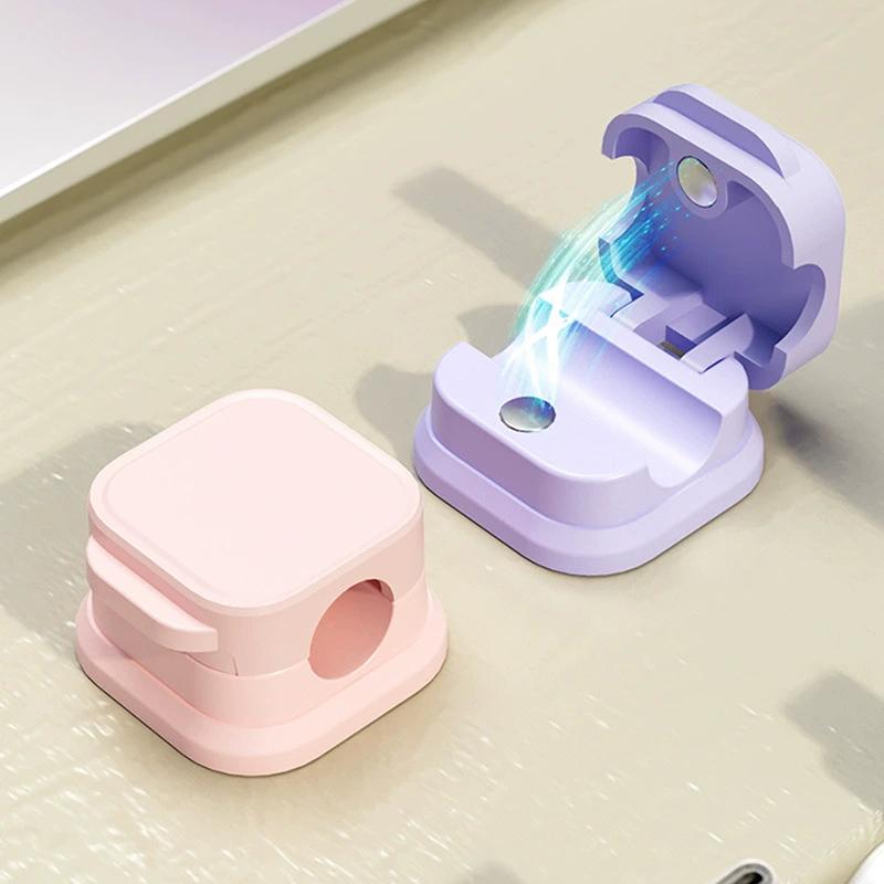 6Pcs Magnetic Cable Clip Cable Holder Adhesive Wire Keeper Cord Cable Organizer Winder Desk Management Clip