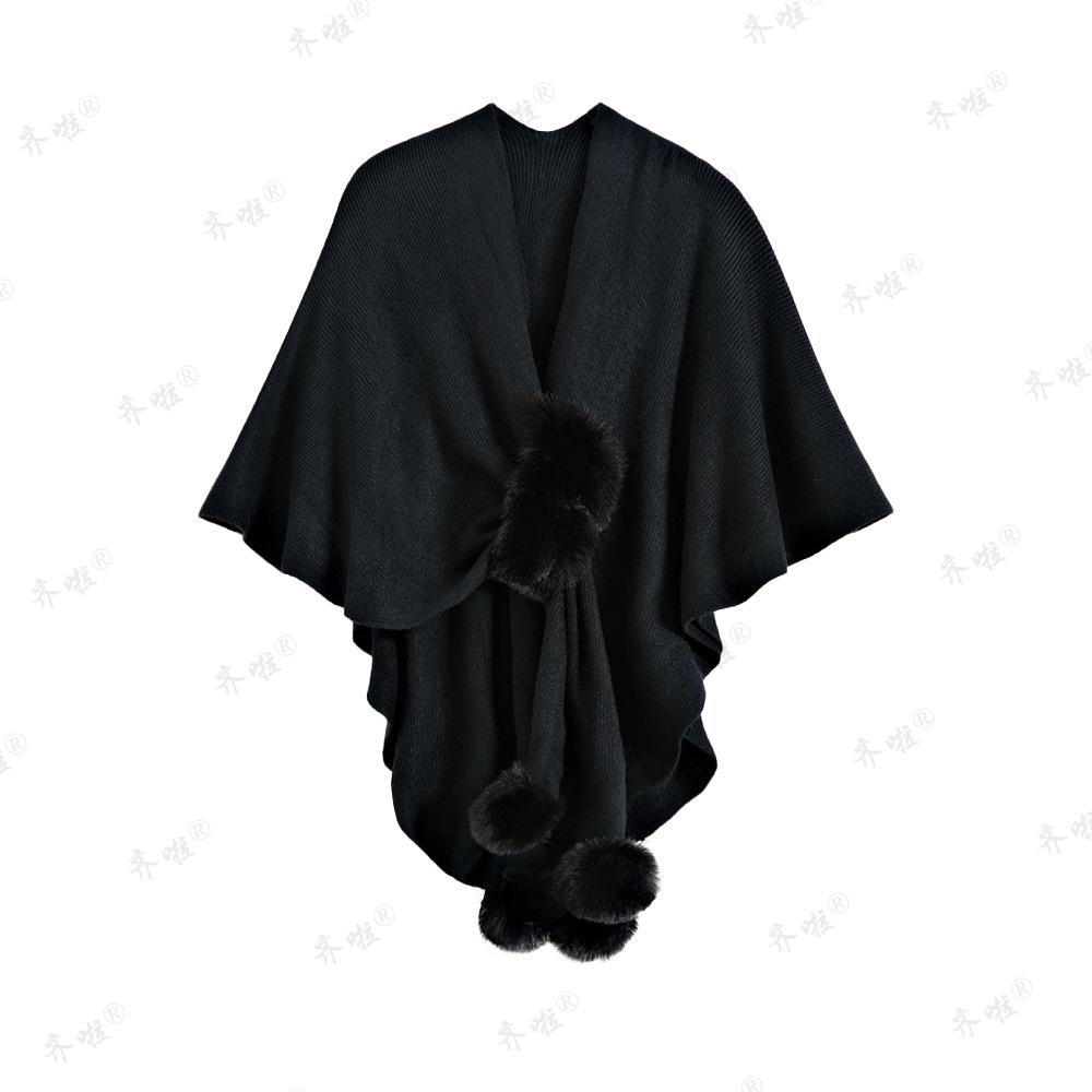 Autumn/Winter Elegant Knit Tassel Shawl Cardigan Cloak Sweater for Women