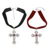 Rhinestone Cross Pendant Necklace Fashion Collar Necklace Jewelry for Women Girl