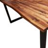3 Piece Dining Set with Live Edge Solid Acacia Wood
