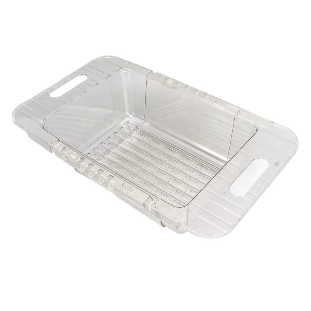 Kitchen Sink Fruit Vegetable Strainer Modern Minimalist PET Kitchen Telescopic Drain Rack Plastic