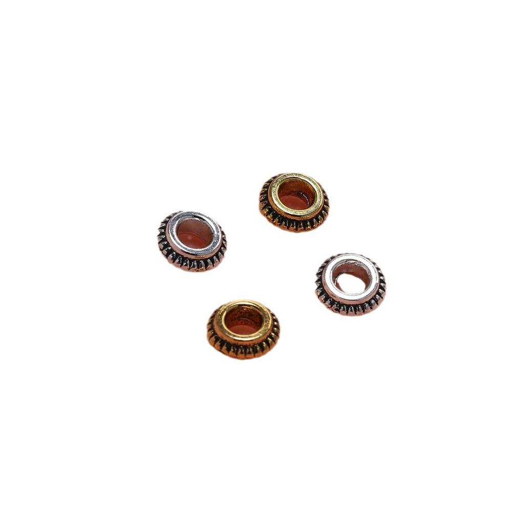 Antique Gold/Silver Large Hole Zinc Alloy Spacer Beads for DIY Jewelry Bracelet Making
