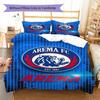 Arema FC Pattern Bedding Set Quilt Cover Pillowcase Home Decor Gift (1 * Duvet Cover + 2 * Pillowcase, Without Core)