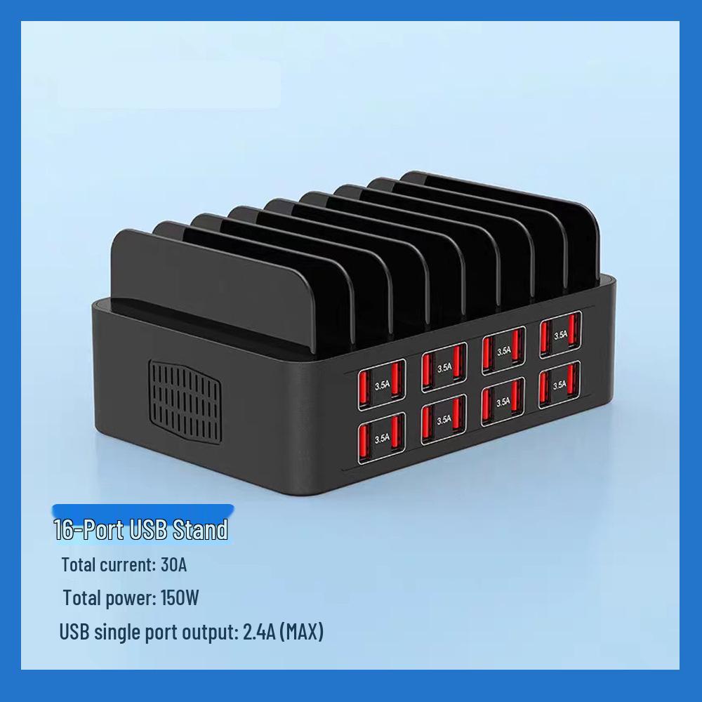 150W High-Power 16-Port USB Charging Station and Phone Stand