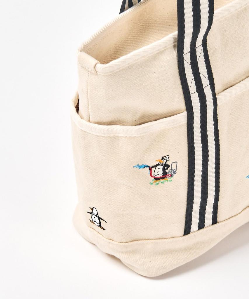 [Munsingwear] Cart Bag with D-ring, Flying Pattern, Embroidery, Penguin, Everyday Use, Stylish, Round, Golf, MG5STT44L, Women's, WH00 (White)