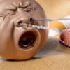 Plastic Teas Pet With Prank Feature Yawning Head Figure Water Sprays Squeezing Ornament Toy For Home Office Decors