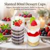 80ml Dessert Cups Mousse Pudding Container Food Grade Plastic Clear Disposable