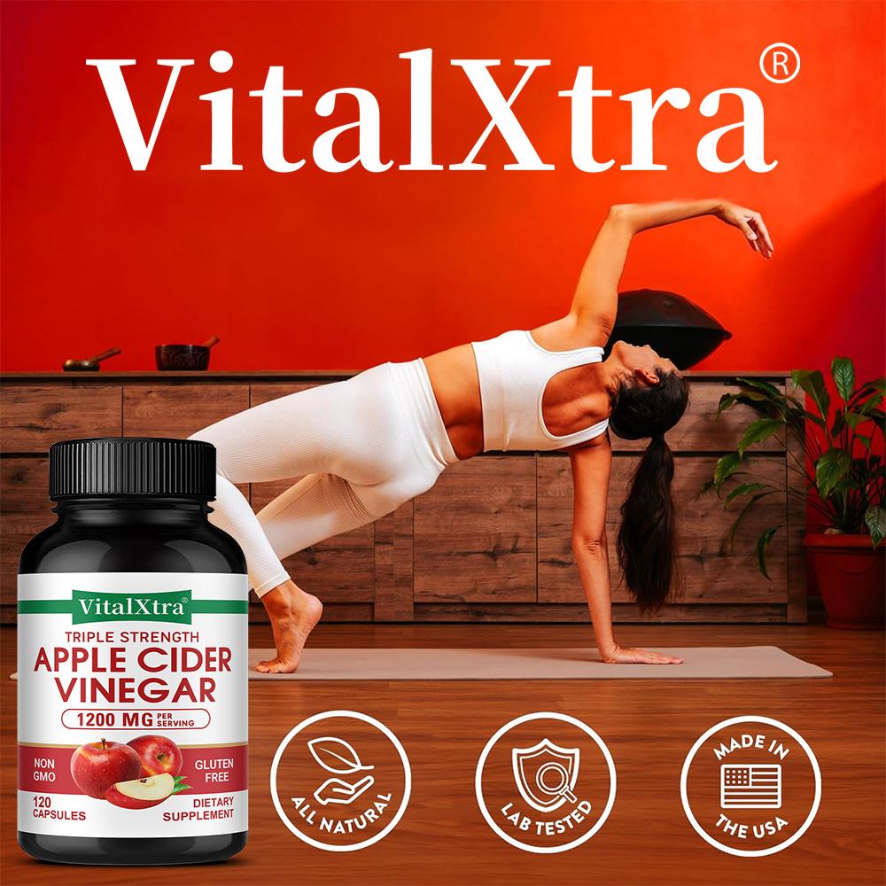 Apple Cider Vinegar Powder 1200mg 120 Capsules Dietary Supplement