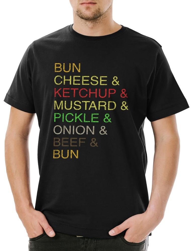 BBQ Mens T-Shirt Grilling Barbecue Grill Chef Master Steak Burger Bun Beef