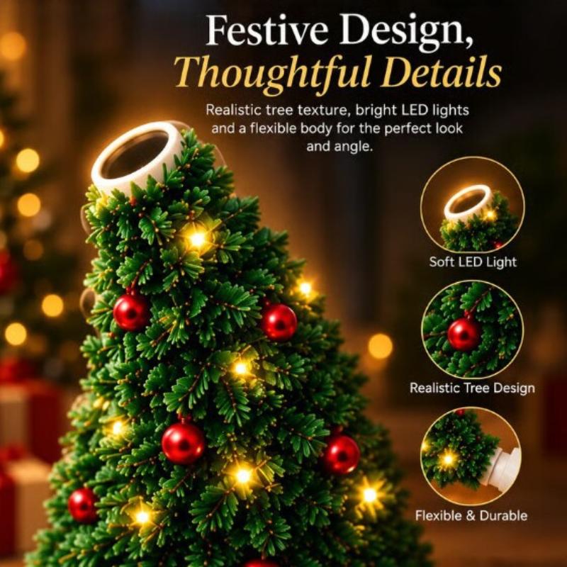 Christmas Projector Light Usb Powered Christmas Night Light With 6+ Holiday Patterns Flexible Tree Lamp For Bedroom Ceiling