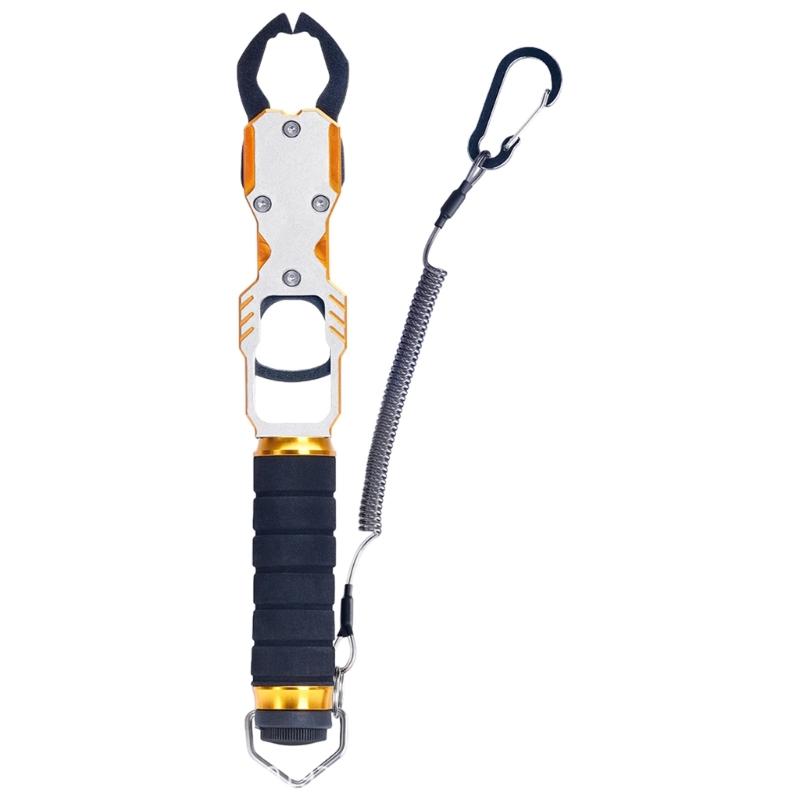 Fish Lip Grabber Fish Body Clamps Fishing Hand Tool Fish Clamps Fishing Gripper Fish Mouth Grabber Fish Controller Tongs оранжевый