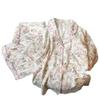 Pastoral Floral Cloud Cotton Pajamas Women'S Summer Short-Sleeved Loungewear Three-Piece Set