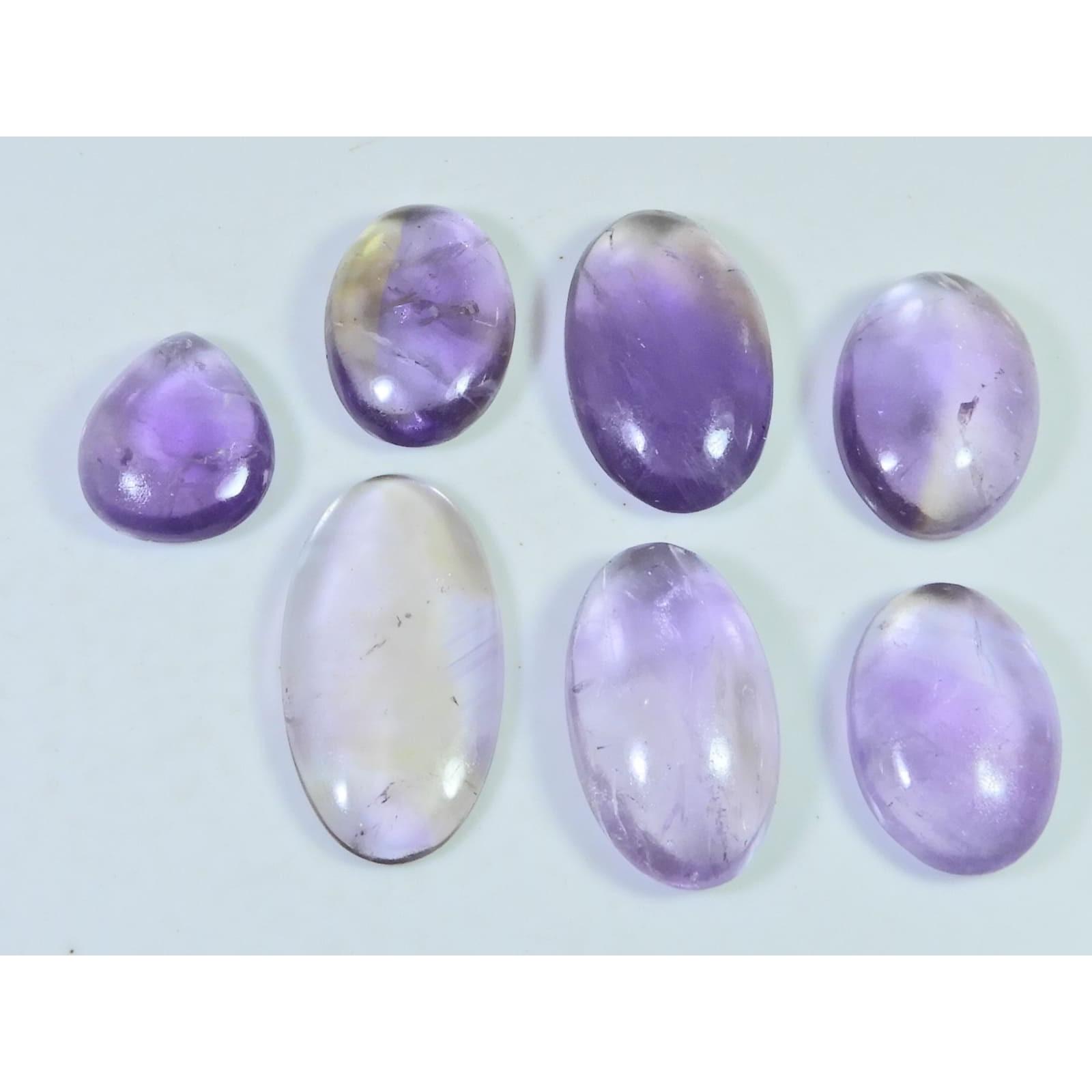 219Cts. Natural Ametrine Mix Shape Cabochon Loose Gemstone 07 Pcs Lot C-1831