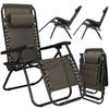 Liegestuhl - Springos® - Faltbar - Kopfstütze - Wasserdichtes Gewebe - Belastbarkeit 120 kg