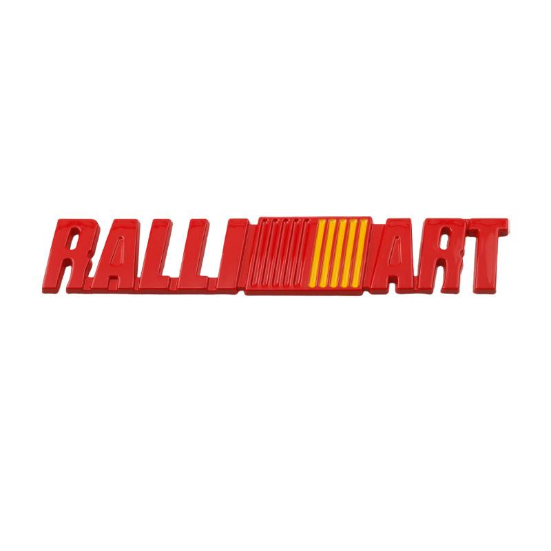Car Rear Trunk Grill Ralliart Logo Sticker For Mitsubishi L200 Lancer Outlander Pajero Triton RVR ASX EVO Emblem Grille Badge