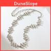 Metallic Geometric Waist Chain For Women With Engraved Detail And Stylish Finish