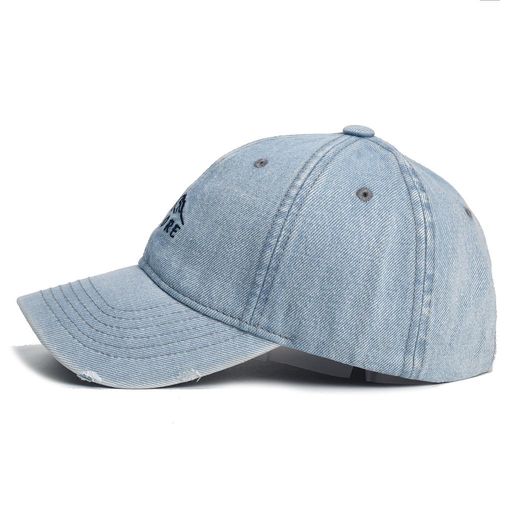 Stay Cool & Stylish: Sunshade Denim Baseball Cap - Distressed Adjustable Buckle Fishing Hiking Cycling Sports Trucker Hat