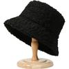 Winter Warm Fleece Bucket Hat for Men Women Cold Resistant Fisherman Cap Outdoor Cold Resistant Panama Fisherman Cap Casual Cap
