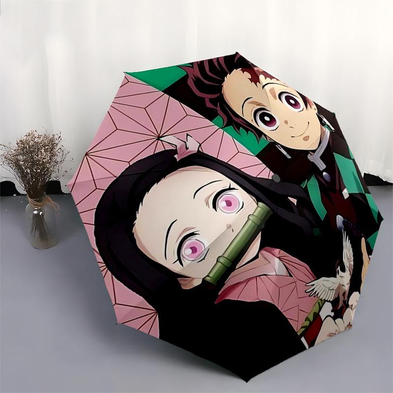 1pc Snowy Winter WonderlandAutomatic Folding Umbrella with 3-Fold Design, Iron Frame, Outdoor Use, Festive Gift for Fans, Travelers, Daily Use.M021