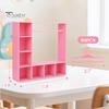 Puppenkleiderschrank Garderobe mit 10 Kleiderbügeln Mädchenkleidung Aufbewahrung Niedliche Accessoires Organizer Puppenhaus Figur Kleider-Ausstellungsbox Mini
