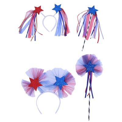 Glittered Star Wand Julycostume Headbands Kids Julycostume Wand Head Bopper