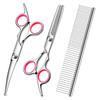 Circular Pet Scissors Made of Stainless Steel, Pet Grooming Scissors, Hair Trimming Scissors, Pet Grooming Special Tools,3pcs Set