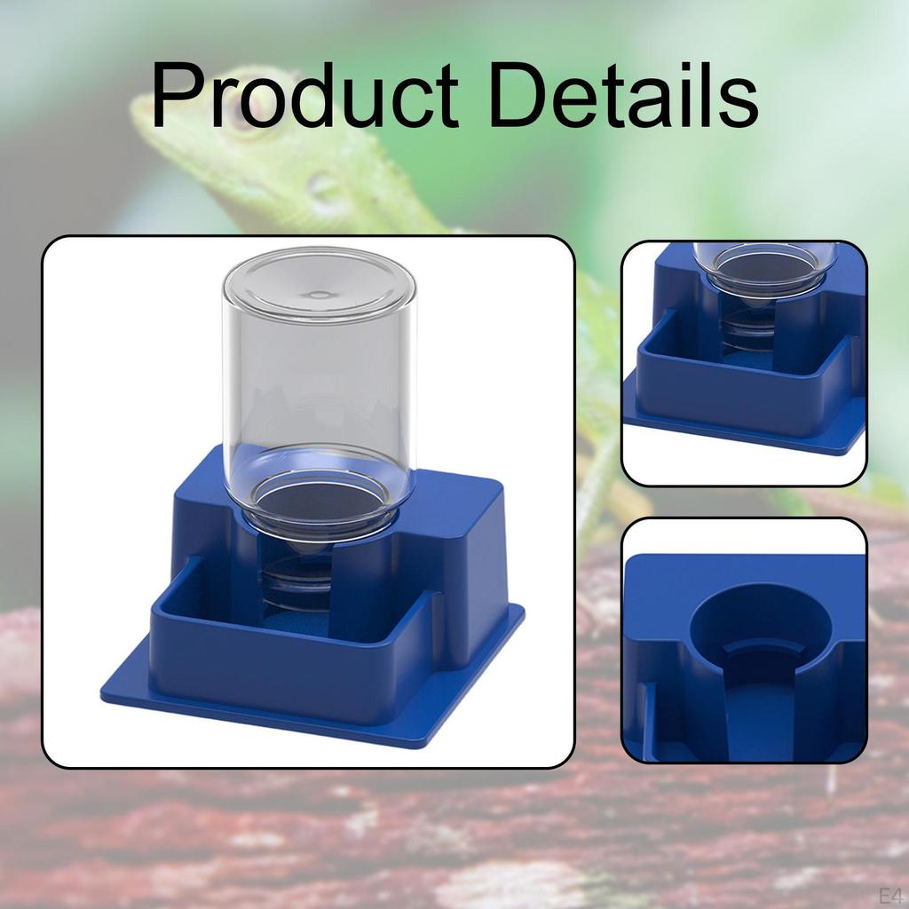 Aquarium Water Container with Automatic Drinking Mechanism and Bottle for Geckos Tortoise