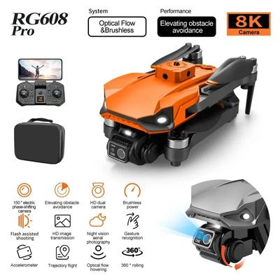 New RG608PRO UAV ESC HD Dual Camera FPV WIFI Positioning  Obstacle Avoidance Helicopter Remote Control Quadcopter Brushless Motor Gift Toy