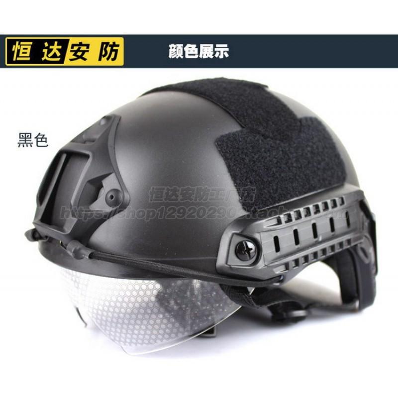 FAST MH Style Tactical Cycling Helmet With Goggle Mount Rail Lightweight ABS Safety Headgear Motorbike Riding Black