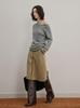 Tencel Wool Cashmere One-Shoulder Striped Sweater for Women