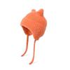 Thickened Knitted Cap Winter Hat For Kids With Thermal Ear Protection Cold Weather Windproof Design Polyester