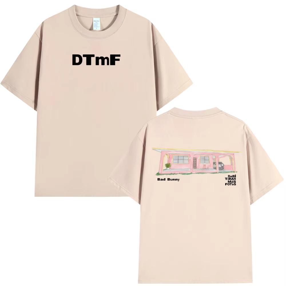 Bad Bunny DTMF Tour Merch T-shirt Debi Tirar Mas Fotos T-shirts Hommes Femmes Hip Hop Manches Courtes Oversize T-shirt Cadeaux Fans Hauts