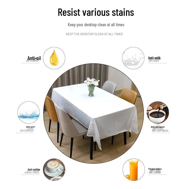 OIMG Disposable PEVA Tablecloth