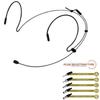 Double Earhook Headset Mic Headworn Microphone For With 2PCS Microphone Cover