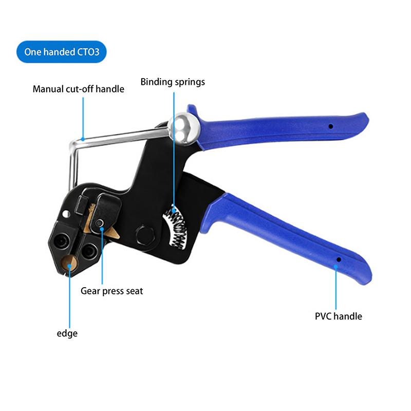 Household Fastening Belt Cutting/Tightening Tool Stainless Steel Cable Tie Pliers Cable Tie Gun Self-Locking Cable Tie Cutter