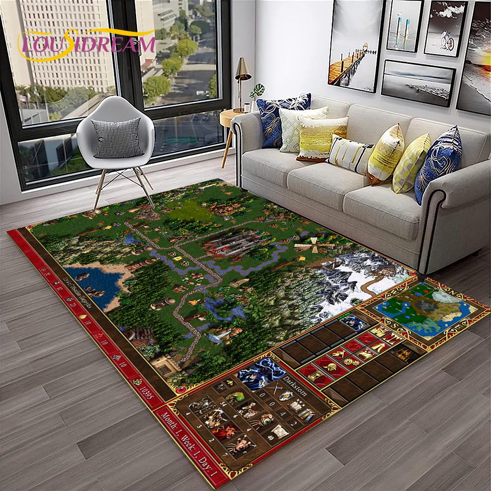 Heroes of Might and Magic Retro Game Carpet Rug for Home Living Room Bedroom Sofa Doormat Decor,kids Area Rug Non-slip Floor Mat