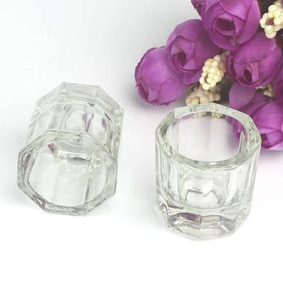 Glass For Mixing Acrylic Powder Liquid Nail Cup Dappen Dish Lid Bowl Cup Holder Equipment Nail Tools 1Pc