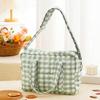 Quilted Baby Diaper Tote Bag Polyester Fabric Nappy Changing Bag Fashion Mummy Bag  Mom
