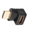 90 Degree HDTV-compatible Adapter Male To Female Connectors Corrosion Resistance For TV Monitor Projectors