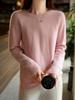 New Women's 100% Wool Cable Knit Round Neck Sweater, Loose Fit, Rolled Hem, Autumn/Winter Pullover.