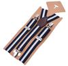 Unisex Adjustable Y-Back Suspenders Elastic 3 Clips Heavy Duty Braces for Pants Trousers