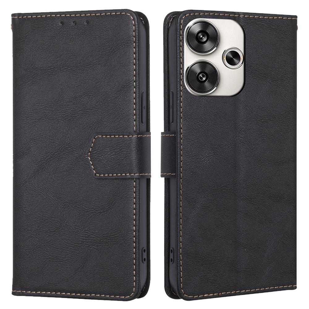 For Xiaomi Redmi Turbo 3 5G/Poco F6 5G Case RFID Blocking Leather Flip Phone Cover Magnetic Clasp