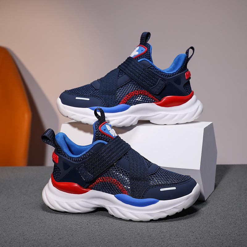 Boys Shoes New Mesh Breathable Running Shoes Non-slip Soft Sole Shock Absorption Children's Boys Sports Shoes