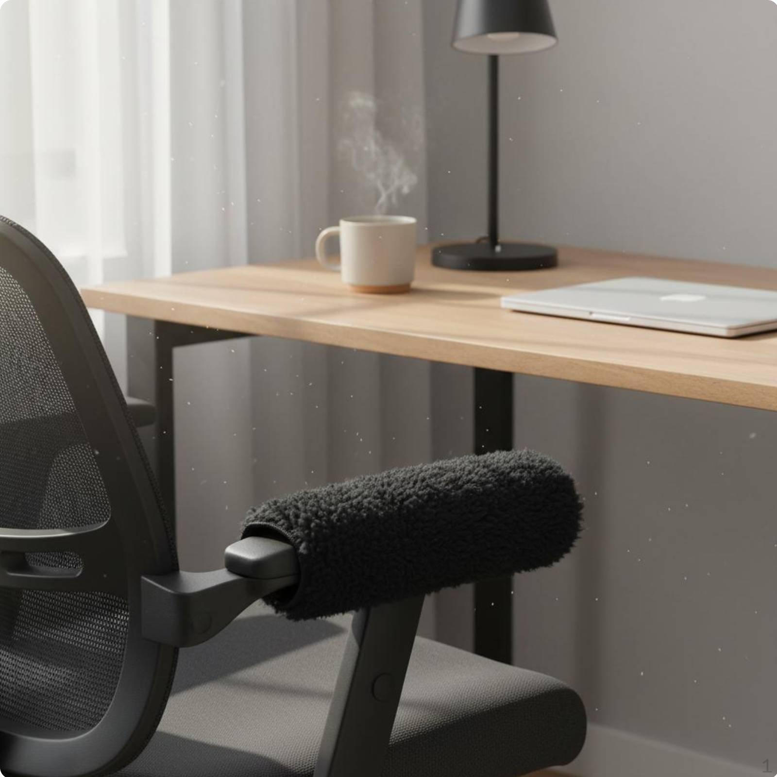 2 Pieces Armrest Pad Provides Warmth Soft Arm Protects Armrests NonSlip Office Chair