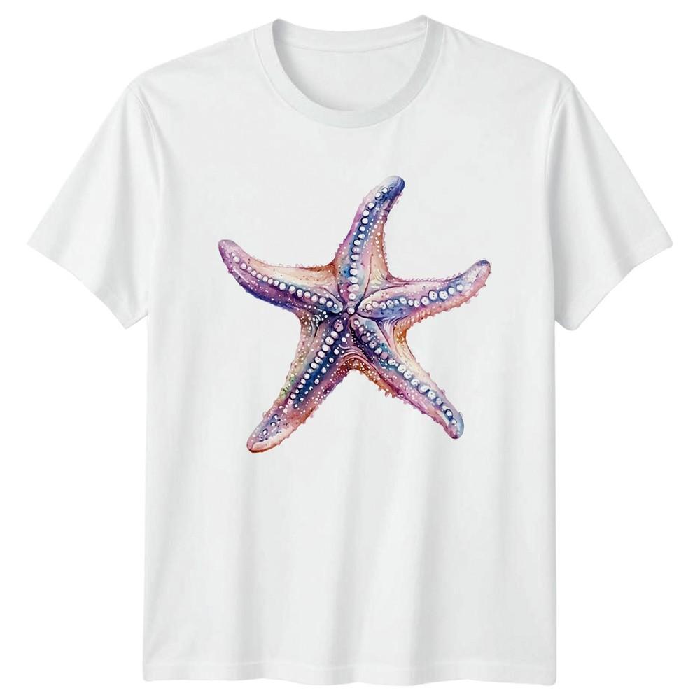 Beautiful Starfish Illustration TShirt Ocean Life Gift For Him And Her S