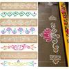 Good-DIY Sand Art Making Kit 8 Pcs 12 Inch Diwali Rangoli Stencils Wooden For Lotus Elephant Peacock Varalakshmi Pooja