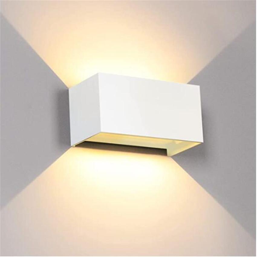 LED Wall Lamp for Indoor and Outdoor, Aluminum Wall Light, Surface Mounted Cube, Garden Porch Wall Sconce, IP65 Waterproof