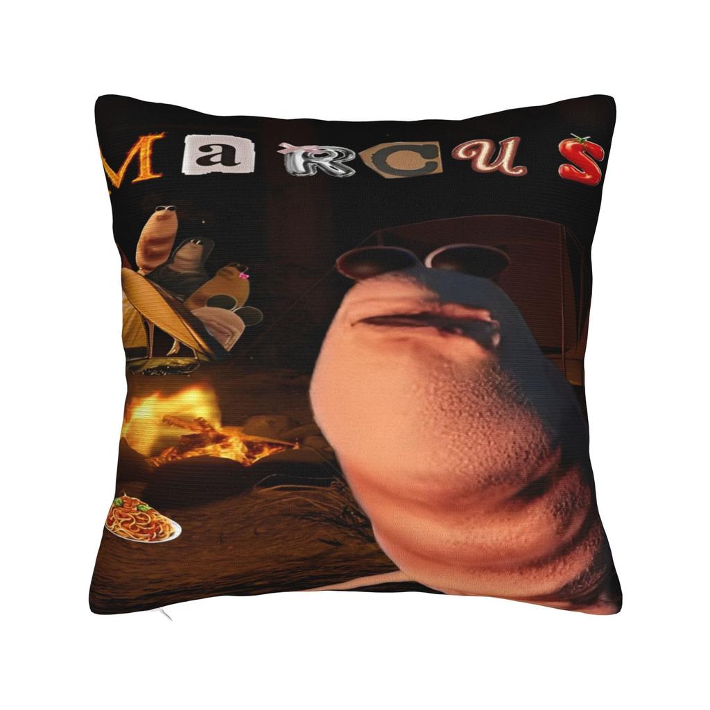 Marcus the Worm Funny Meme Printed Pillowcase Cushion Cover  Throw Pillow Cover Y2K Seat Decoration Zippered Multi-Size