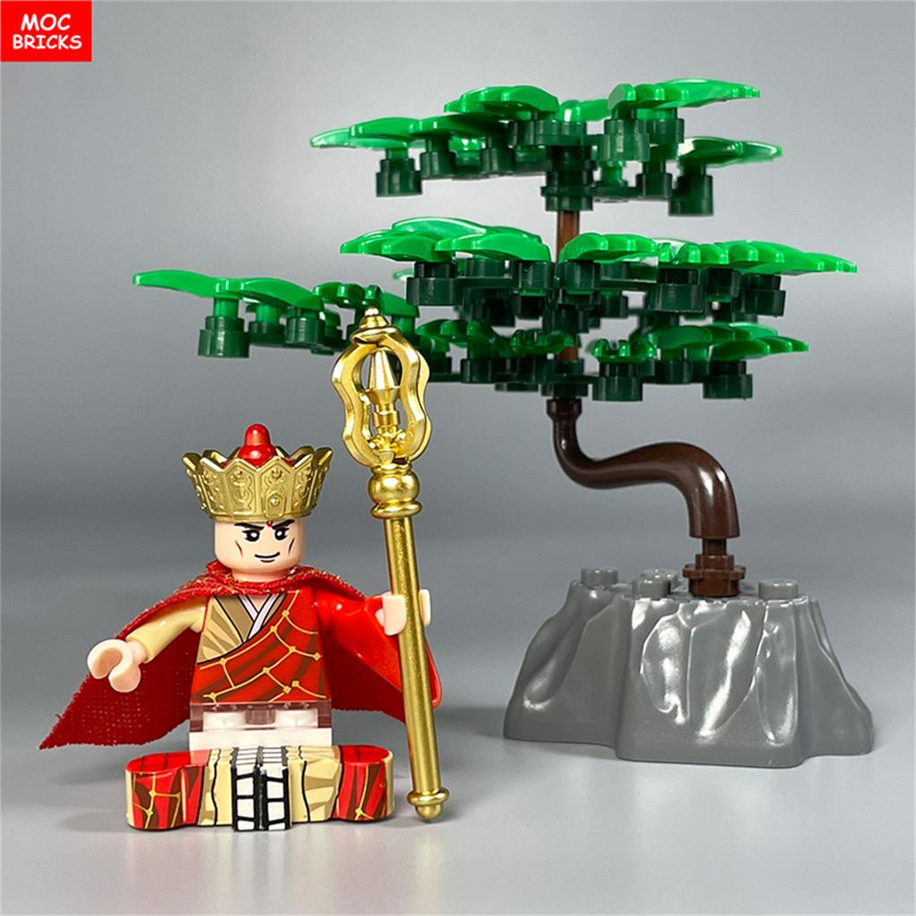 MOC Bausteine Buddhistische Serie Film Tempelszene Reise nach Westen Kultur Actionfigur Zubehör Bausteine Kinderspielzeug