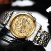 VA VA VOOM Brand Men Watch 41mm Fashionable Hollow Dial 3Bar Waterproof Black Stainless Steel Quartz Movement Man Watches reloj